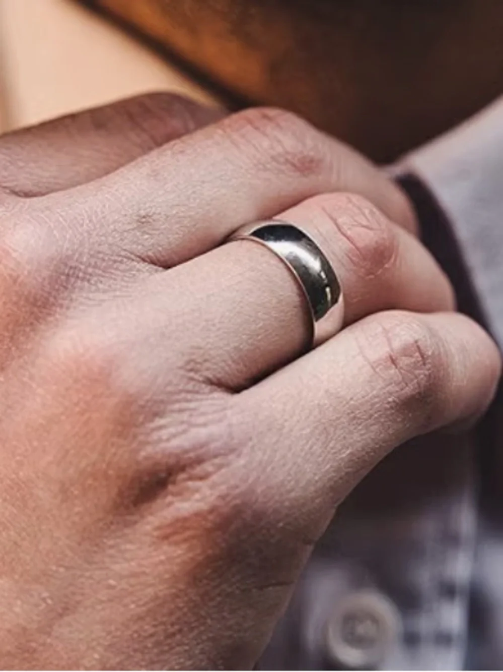 925 Sterling Silver Men's Band Ring New 7.5 Classic Minimalist Style